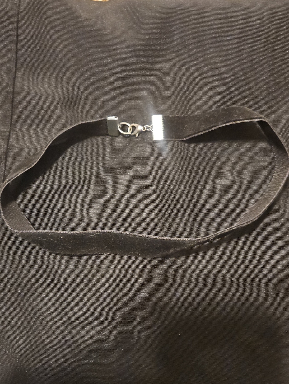 Source Unknown Black Velvet Choker Necklace
